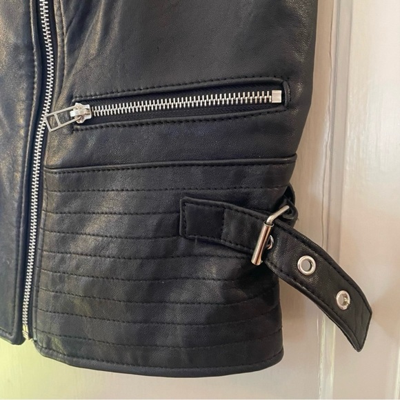 Victoria's Secret Soft Black Leather Motorcycle Vest, Size XL, NWOT - Picture 4 of 8